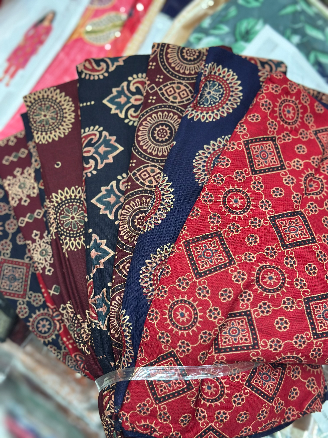 Kalamkari cotton blouse piece