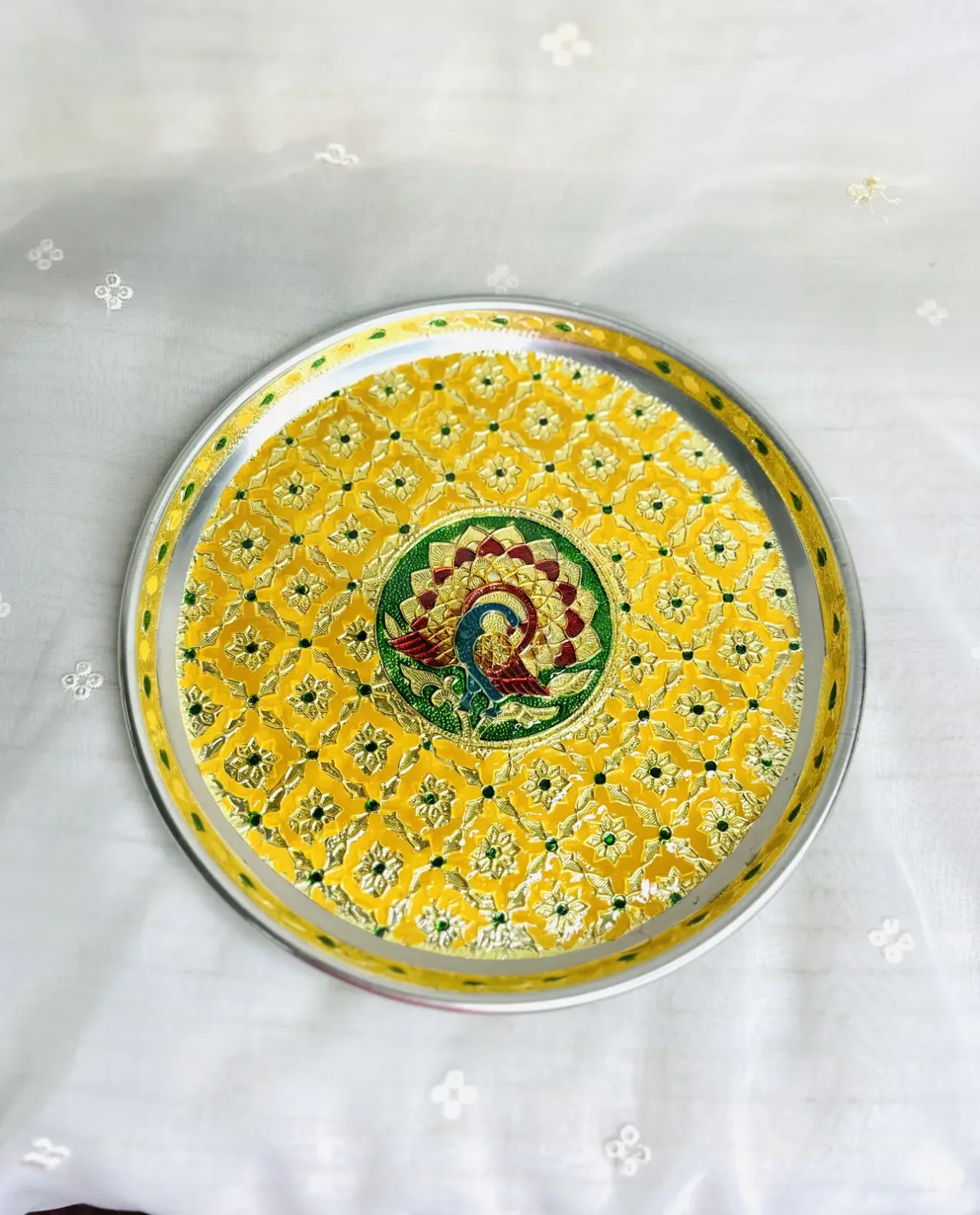 Meenakari plate 9 inch