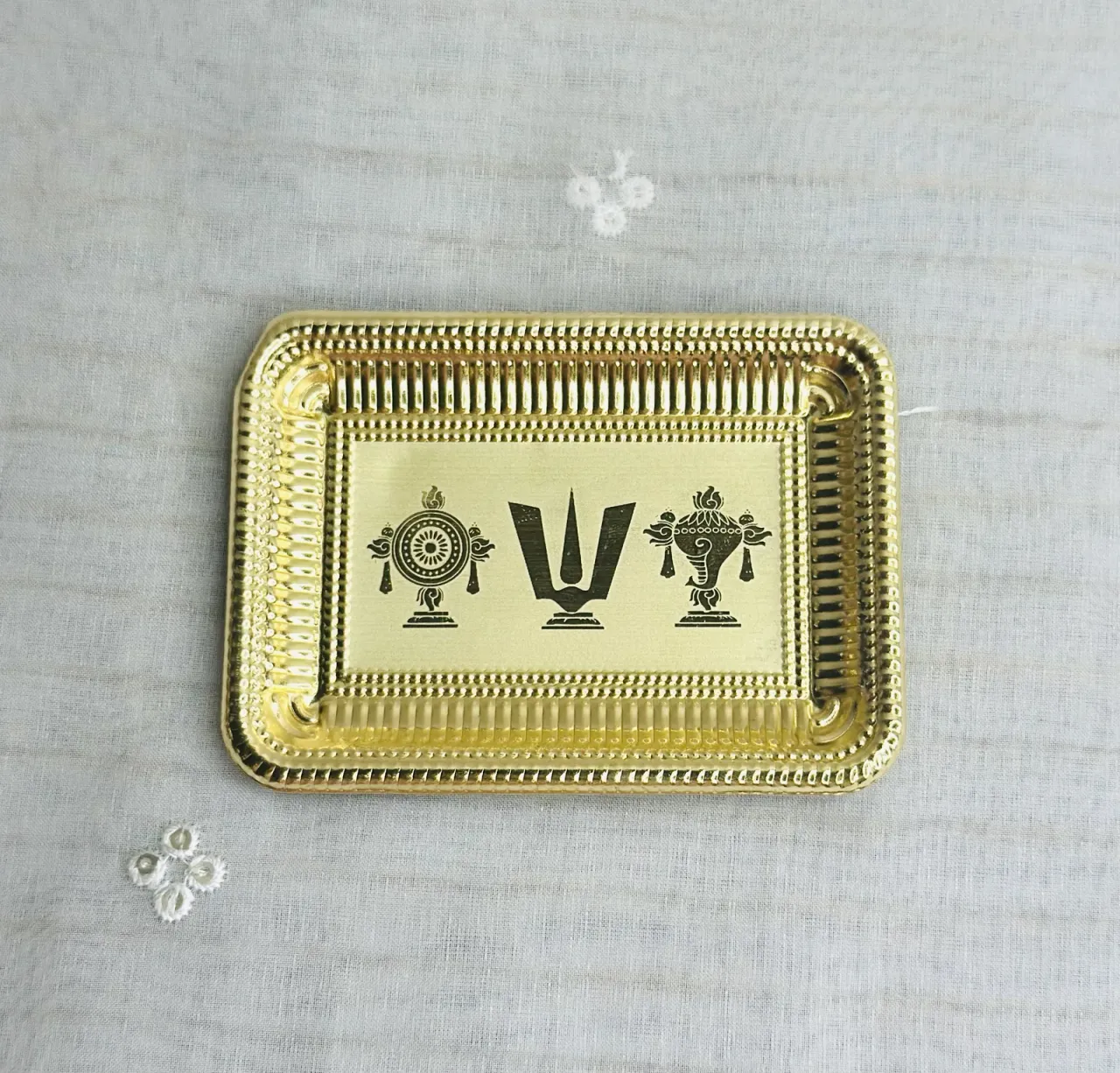 Brass balaji mini plate size 2