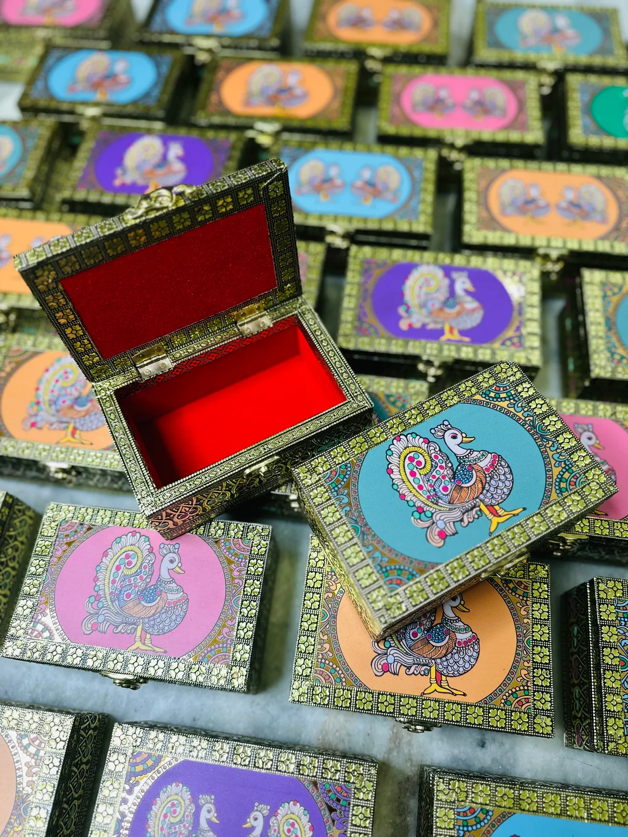 Tanjore digital art jewel box & kolam shopper bag — image 6 of 7