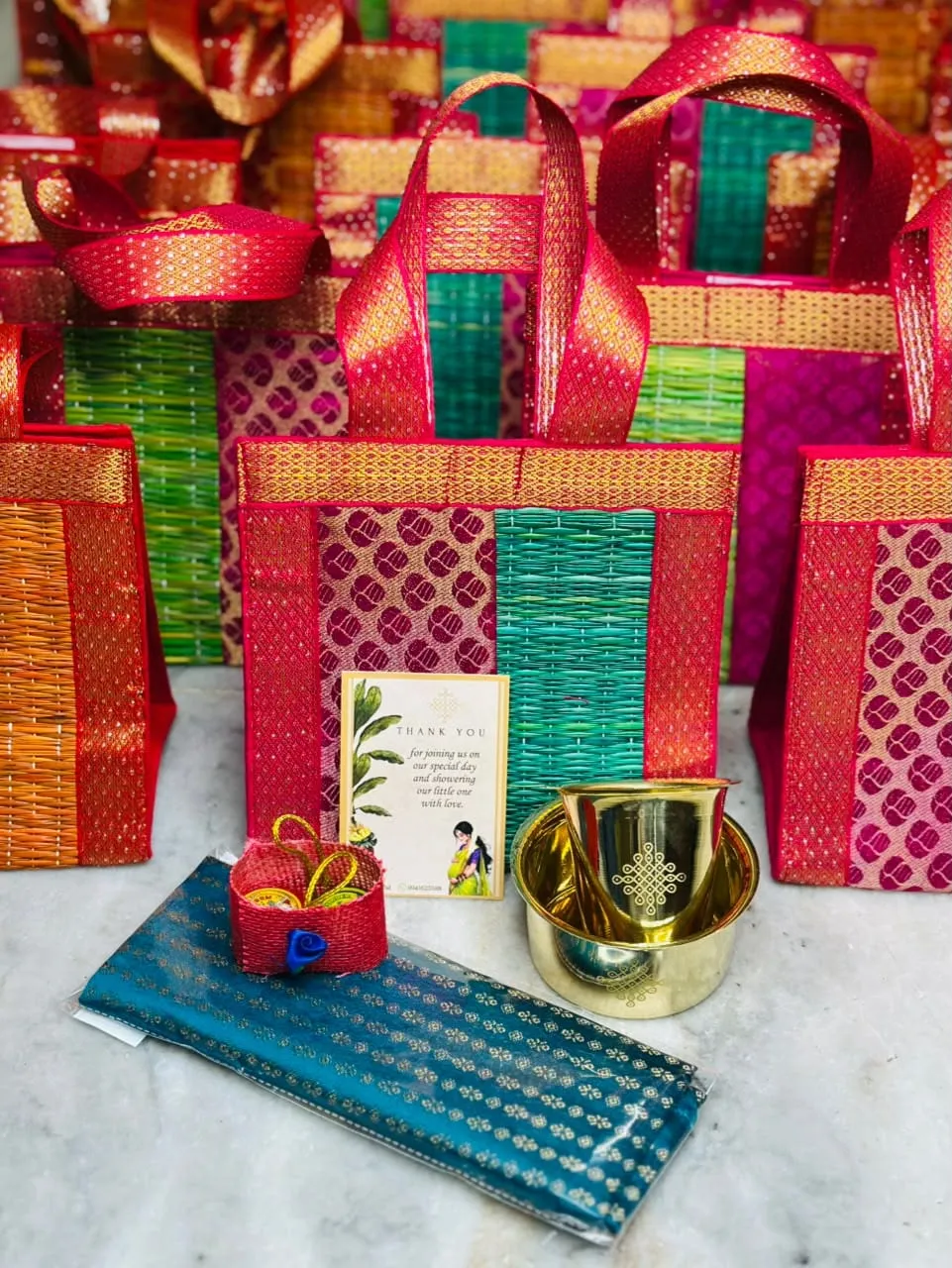 Kora Bag with Brass Davara Set