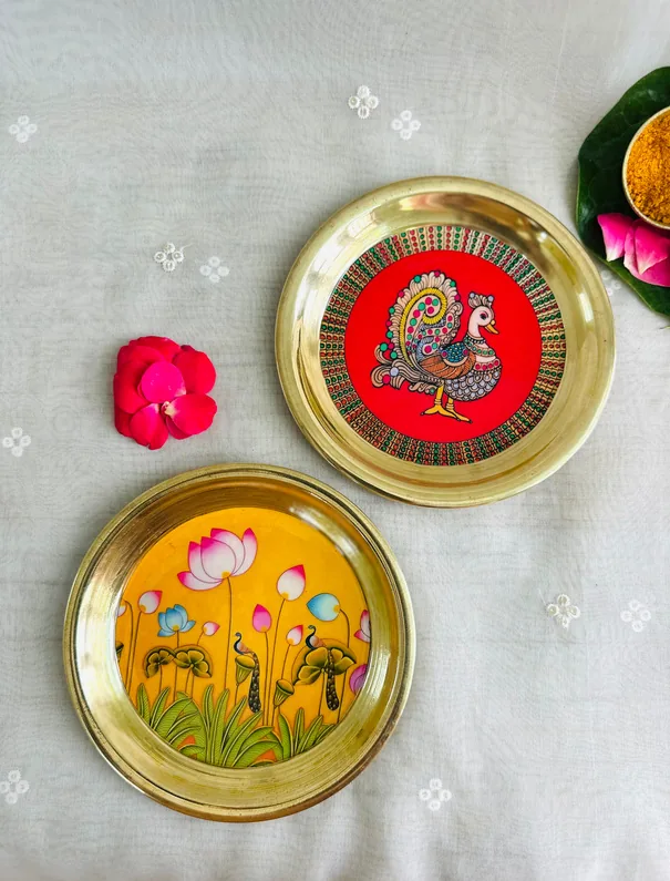Brass Pichwai Plate
