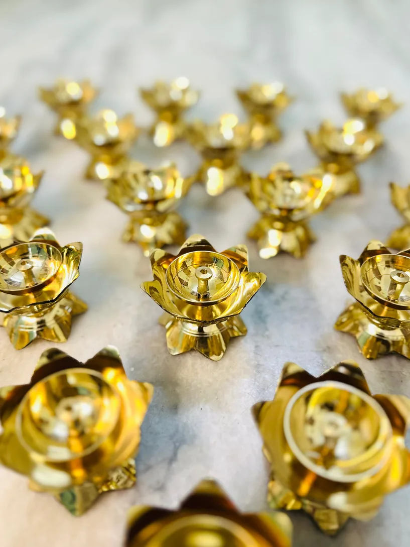 Brass Flower Diya