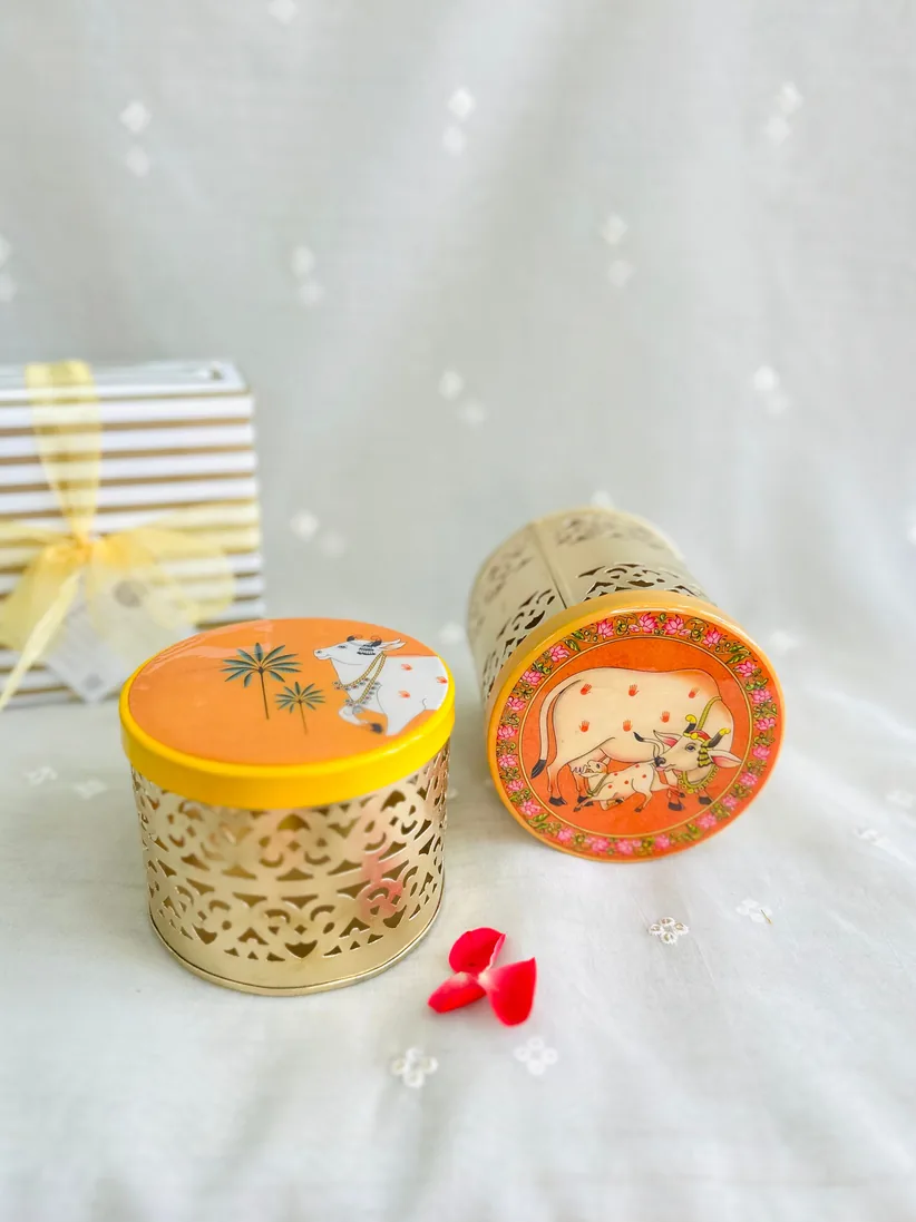 Pichwai Metal Tin / Jali