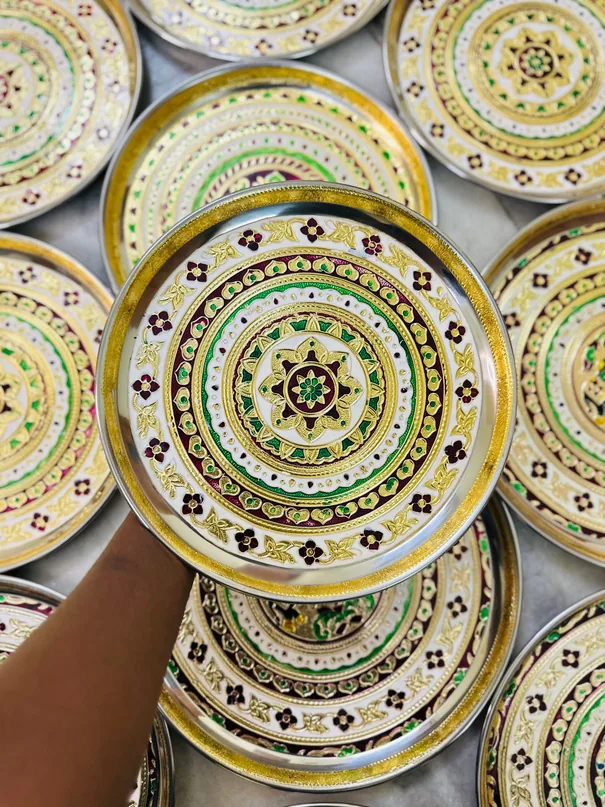 Meenakari Plate - large