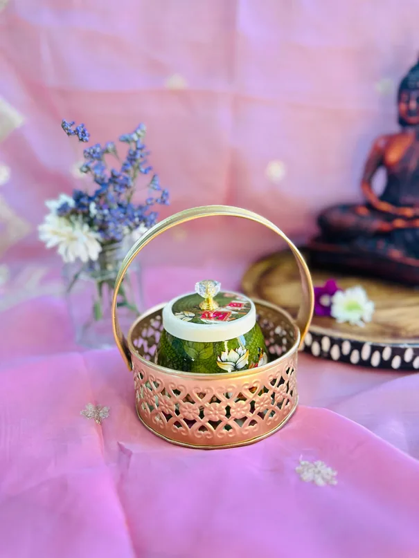 Pichwai Jar and Basket